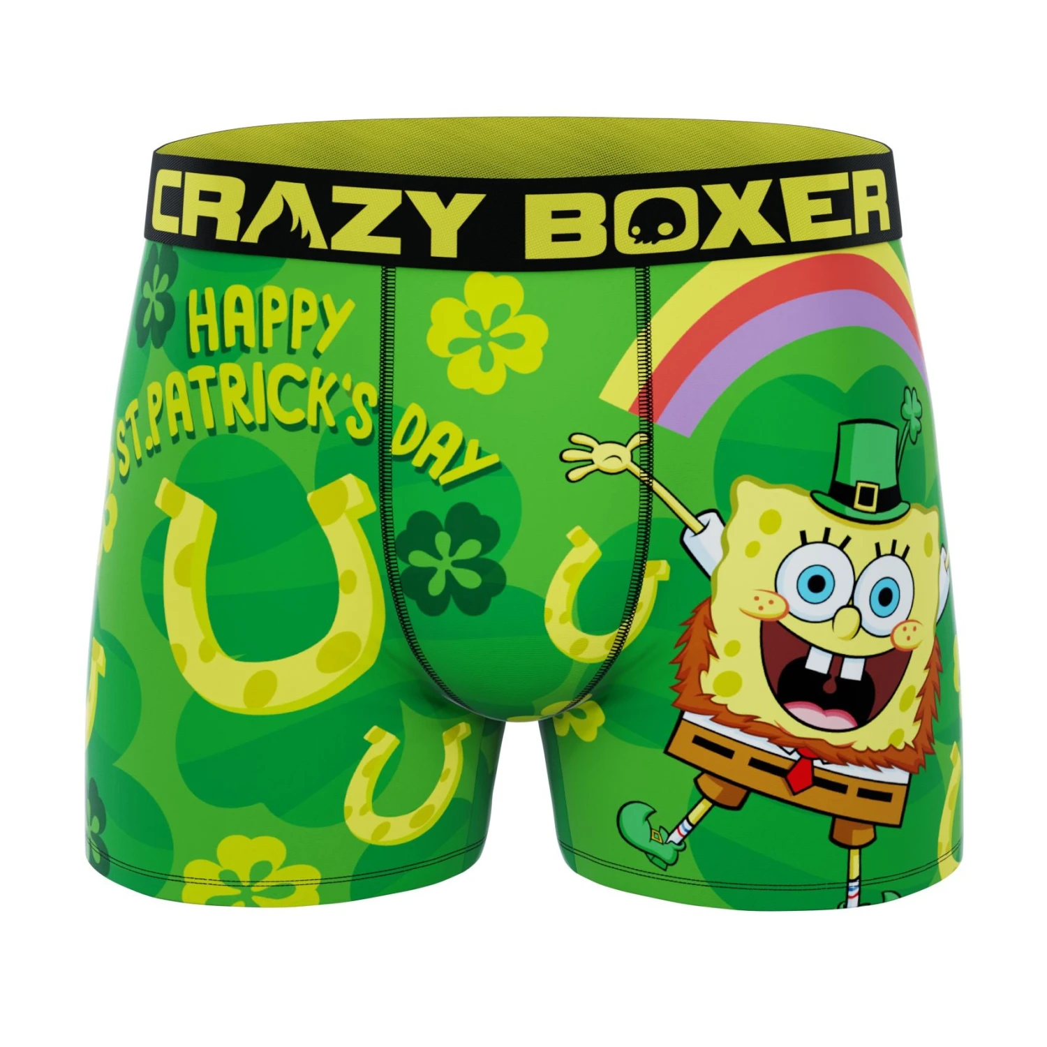 CRAZYBOXER Men's Spongebob Squarepants St Patrick Soft Boxer Briefs (Creative Packaging) 4 CRAZYBOXER Men's Spongebob Squarepants St Patrick Soft Boxer Briefs (Creative Packaging) - Image 2