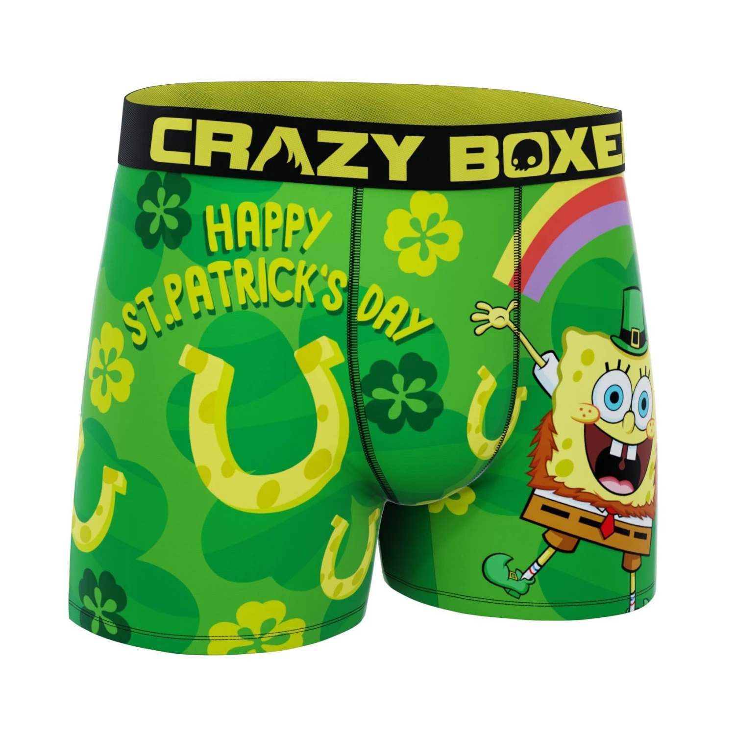 CRAZYBOXER Men's Spongebob Squarepants St Patrick Soft Boxer Briefs (Creative Packaging) 6 CRAZYBOXER Men's Spongebob Squarepants St Patrick Soft Boxer Briefs (Creative Packaging) - Image 4