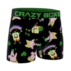 CRAZYBOXER Spongebob St Patrick Men's Boxer Briefs -Crazyboxer Sales Store CBSPB0105STPA 3