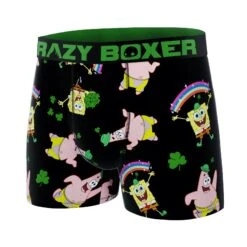 CRAZYBOXER Spongebob St Patrick Men's Boxer Briefs -Crazyboxer Sales Store CBSPB0105STPA 4