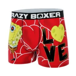 CRAZYBOXER Spongebob Squarepants Valentine's Men's Soft Boxer Briefs (Creative Packaging) -Crazyboxer Sales Store CBSPB0105VAL2N 4