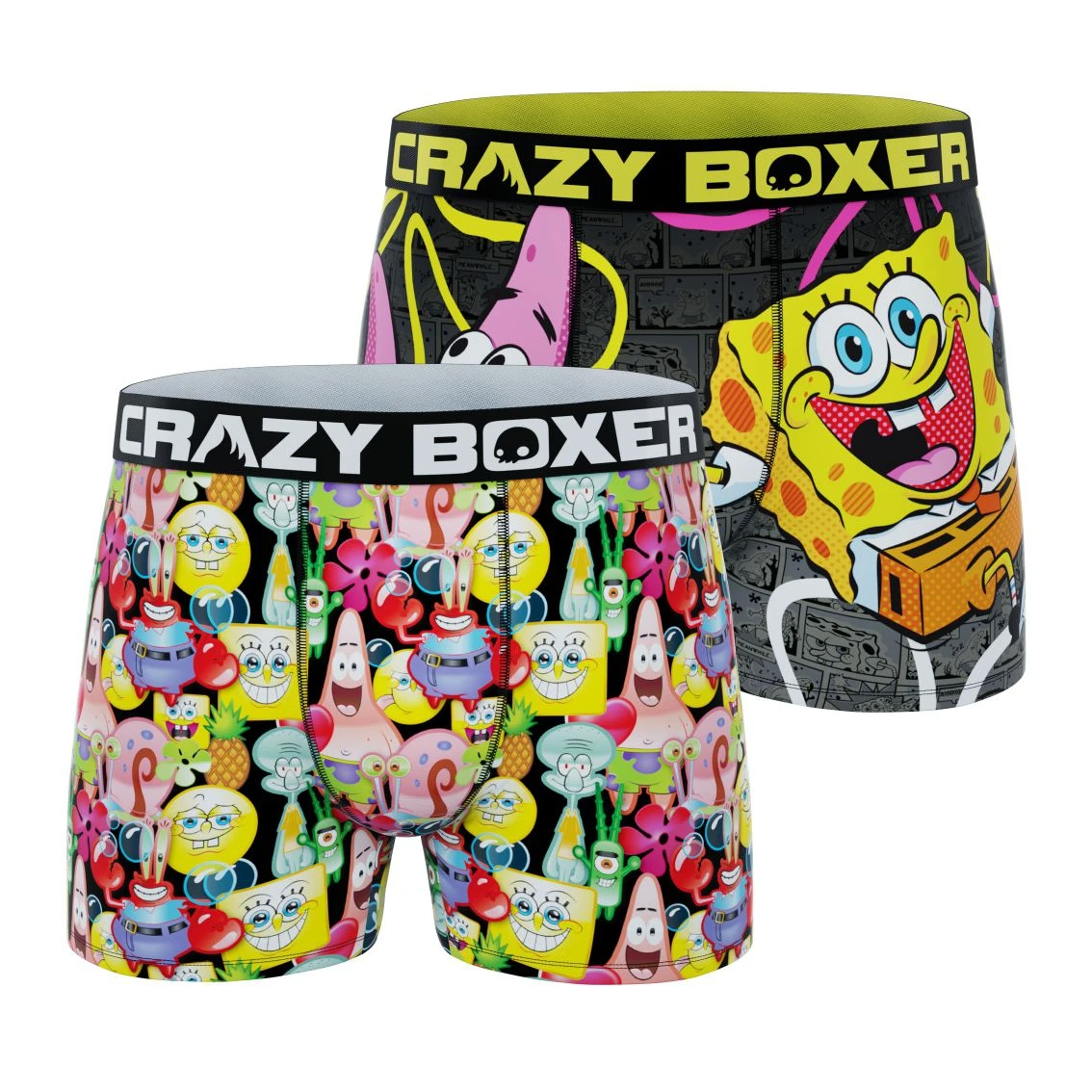 CRAZYBOXER Spongebob Have Fun Men's Boxer Briefs (2-Pack) 3 CRAZYBOXER Spongebob Have Fun Men's Boxer Briefs (2-Pack)