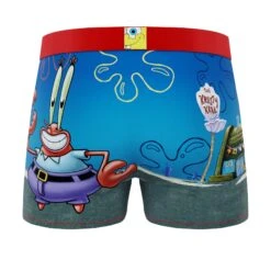 CRAZYBOXER Spongebob Krabs Men's Boxer Briefs (2 Pack) -Crazyboxer Sales Store CBSPB0105X2A6 2