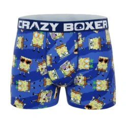 CRAZYBOXER Spongebob Krabs Men's Boxer Briefs (3 Pack) -Crazyboxer Sales Store CBSPB0105X3A7 5