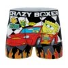 CRAZYBOXER Spongebob Racing Flames Men's Boxer Briefs 2 CRAZYBOXER Spongebob Racing Flames Men's Boxer Briefs -Crazyboxer Sales Store CBSPB01BURN 0