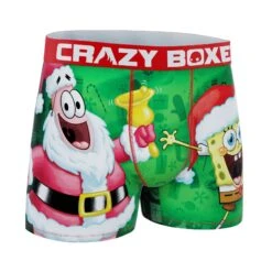 CRAZYBOXER SpongeBob Santa Claus Men's Boxer Briefs -Crazyboxer Sales Store CBSPB01HOLI 3