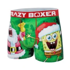 CRAZYBOXER SpongeBob Santa Claus Men's Boxer Briefs -Crazyboxer Sales Store CBSPB01HOLI 4