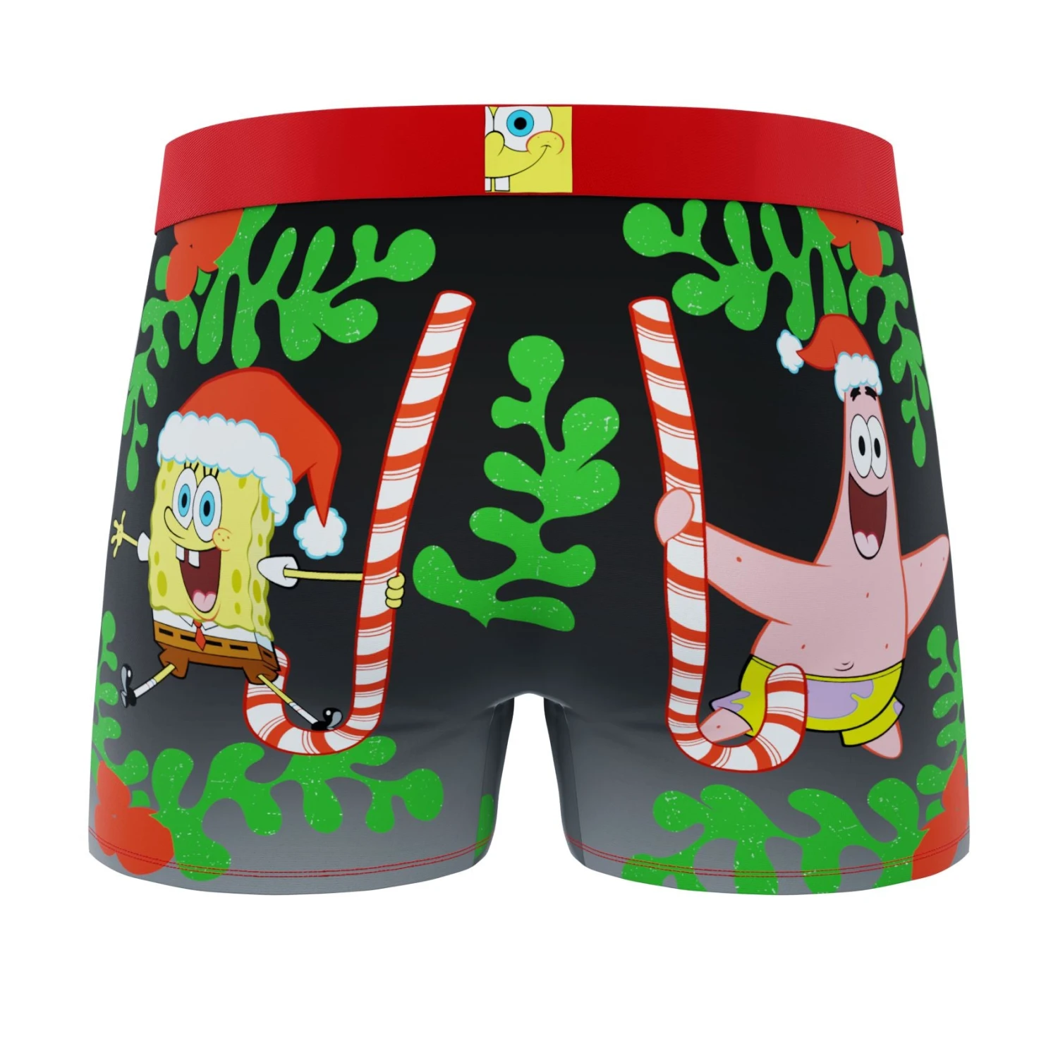 CRAZYBOXER SpongeBob Candy Canes Men's Boxer Briefs 4 CRAZYBOXER SpongeBob Candy Canes Men's Boxer Briefs - Image 2