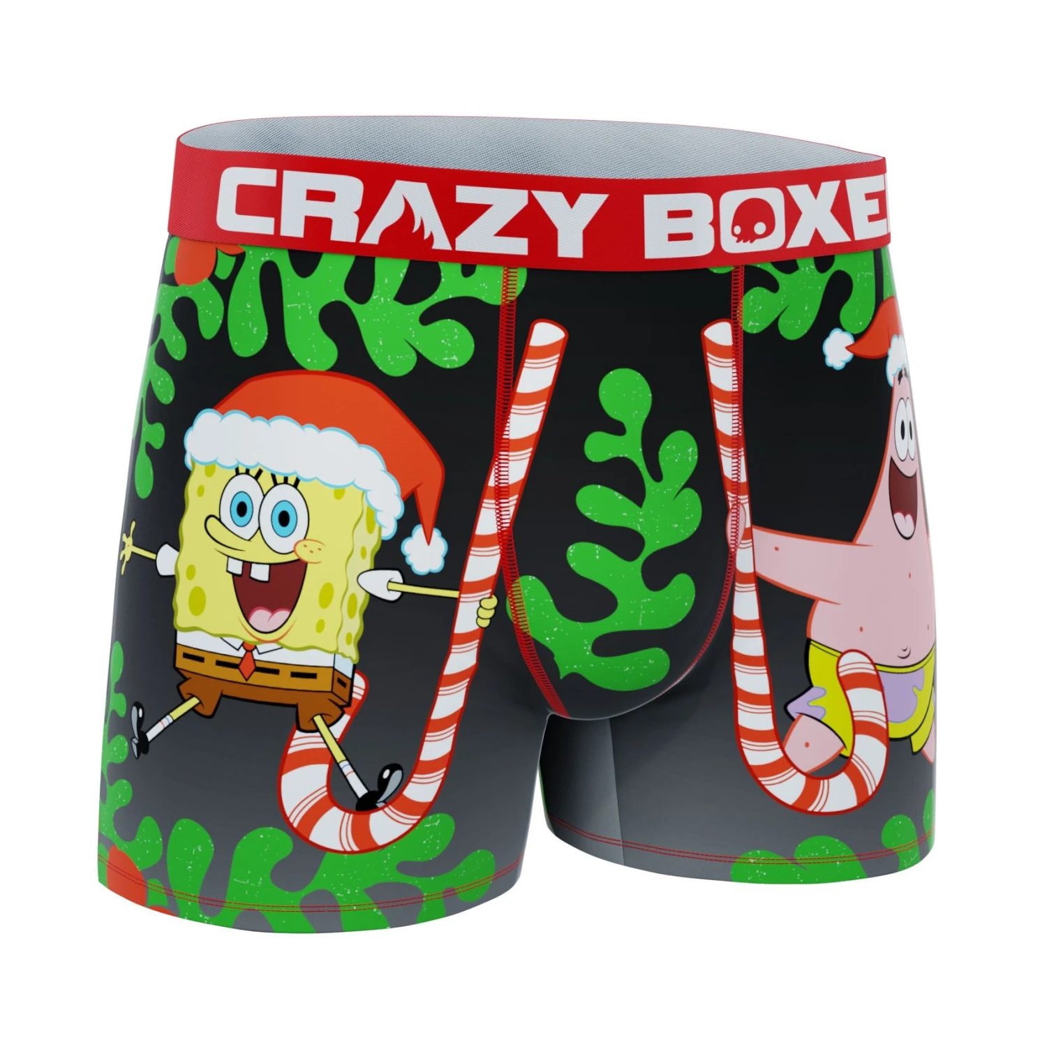 CRAZYBOXER SpongeBob Candy Canes Men's Boxer Briefs 5 CRAZYBOXER SpongeBob Candy Canes Men's Boxer Briefs - Image 3