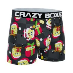 CRAZYBOXER SpongeBob Christmas Gift Box Men's Boxer Briefs -Crazyboxer Sales Store CBSPB01NOWE 3