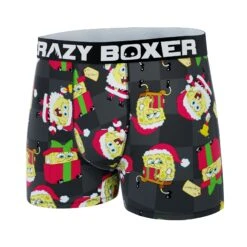 CRAZYBOXER SpongeBob Christmas Gift Box Men's Boxer Briefs -Crazyboxer Sales Store CBSPB01NOWE 4