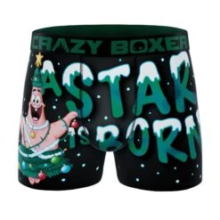 CRAZYBOXER Spongebob Holidays Men's Boxer Briefs (2 Pack) 8 CRAZYBOXER Spongebob Holidays Men's Boxer Briefs (2 Pack) -Crazyboxer Sales Store CBSPB01X2A2 4