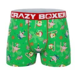 CRAZYBOXER Spongebob Holidays Men's Boxer Briefs (2 Pack) 10 CRAZYBOXER Spongebob Holidays Men's Boxer Briefs (2 Pack) -Crazyboxer Sales Store CBSPB01X2A2 6