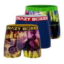 CRAZYBOXER Sports Skate Men's Boxer Briefs (3 Pack)