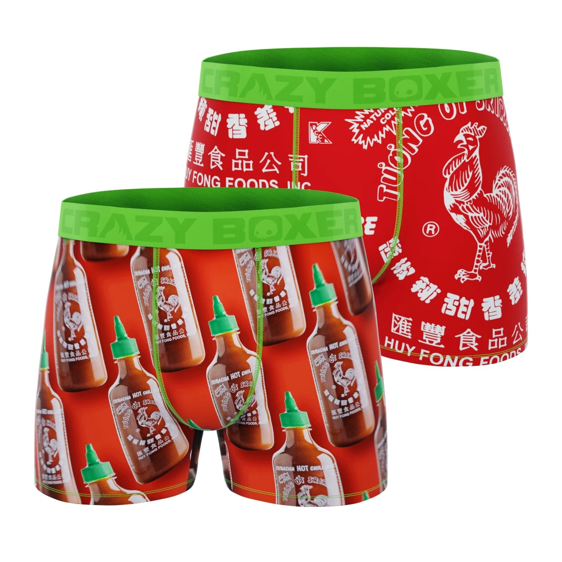CRAZYBOXER Sriracha Powerfull Sauce Men's Boxer Briefs (2 Pack) 3 CRAZYBOXER Sriracha Powerfull Sauce Men's Boxer Briefs (2 Pack)