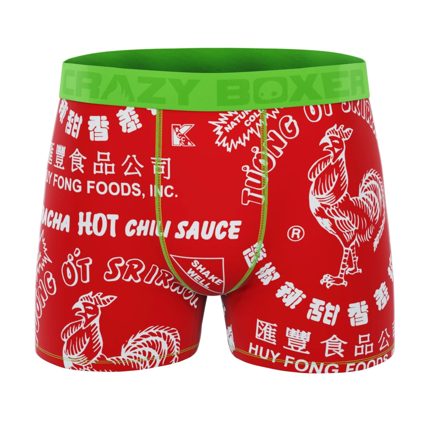 CRAZYBOXER Sriracha Powerfull Sauce Men's Boxer Briefs (2 Pack) 4 CRAZYBOXER Sriracha Powerfull Sauce Men's Boxer Briefs (2 Pack) - Image 2