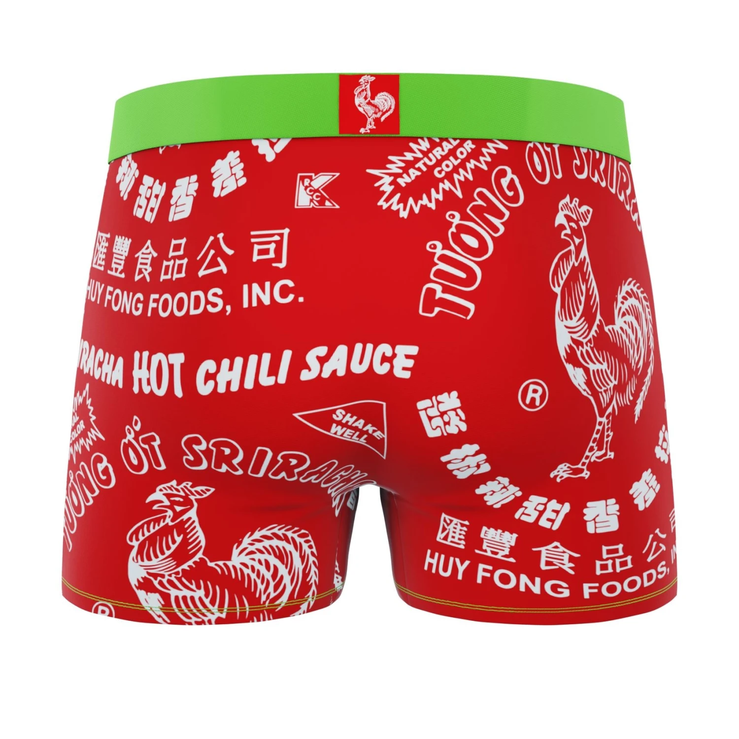 CRAZYBOXER Sriracha Powerfull Sauce Men's Boxer Briefs (2 Pack) 5 CRAZYBOXER Sriracha Powerfull Sauce Men's Boxer Briefs (2 Pack) - Image 3