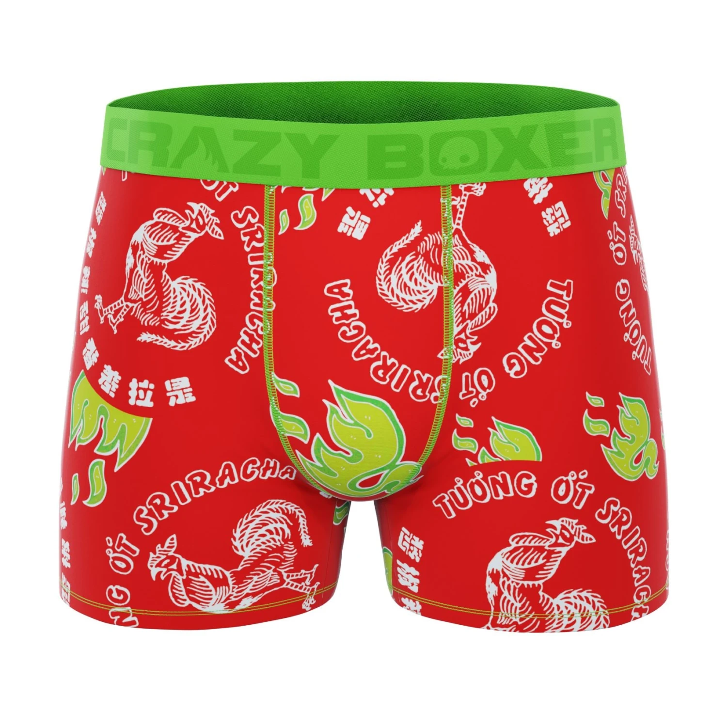 CRAZYBOXER Sriracha Powerfull + Rooster Sauce Men's Boxer Briefs (2 Pack) 4 CRAZYBOXER Sriracha Powerfull + Rooster Sauce Men's Boxer Briefs (2 Pack) - Image 2