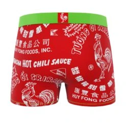 CRAZYBOXER Sriracha Mega Sauce Men's Boxer Briefs (3 Pack) -Crazyboxer Sales Store CBSRI0103X3C3 5