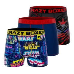 CRAZYBOXER Star Wars Logo Men's Men's Boxer Briefs (3 Pack)