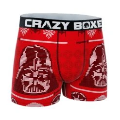 CRAZYBOXER Star Wars Vador Christmas Holiday Men's Boxer Briefs -Crazyboxer Sales Store CBSTW0103VADO 3