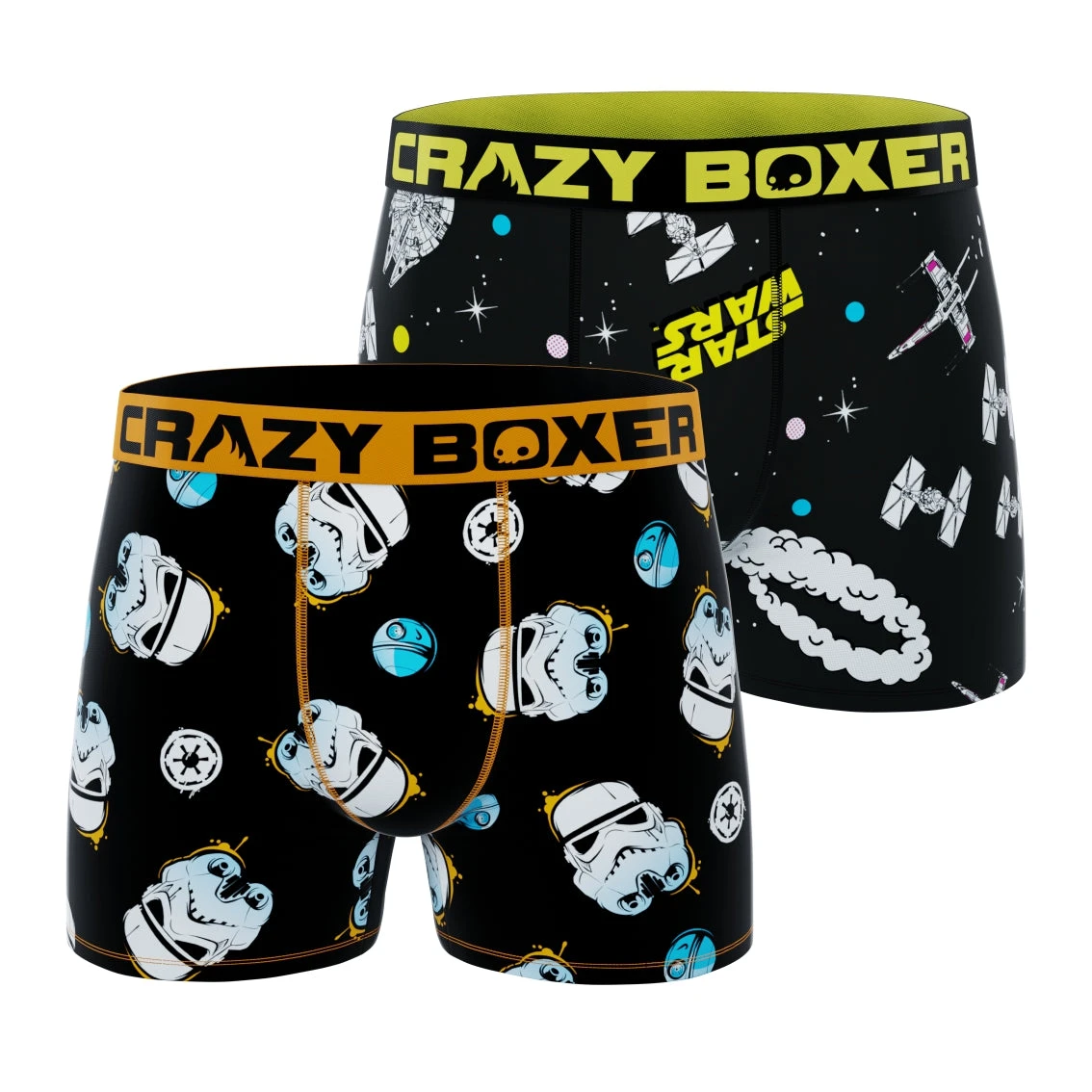 CRAZYBOXER Star Wars Spaceships Men's Boxer Briefs (2 Pack) 3 CRAZYBOXER Star Wars Spaceships Men's Boxer Briefs (2 Pack)