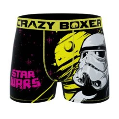 CRAZYBOXER Star Wars Stromtroopers Space Ships Men's Boxer Briefs (2 Pack) -Crazyboxer Sales Store CBSTW0103X2C3 5
