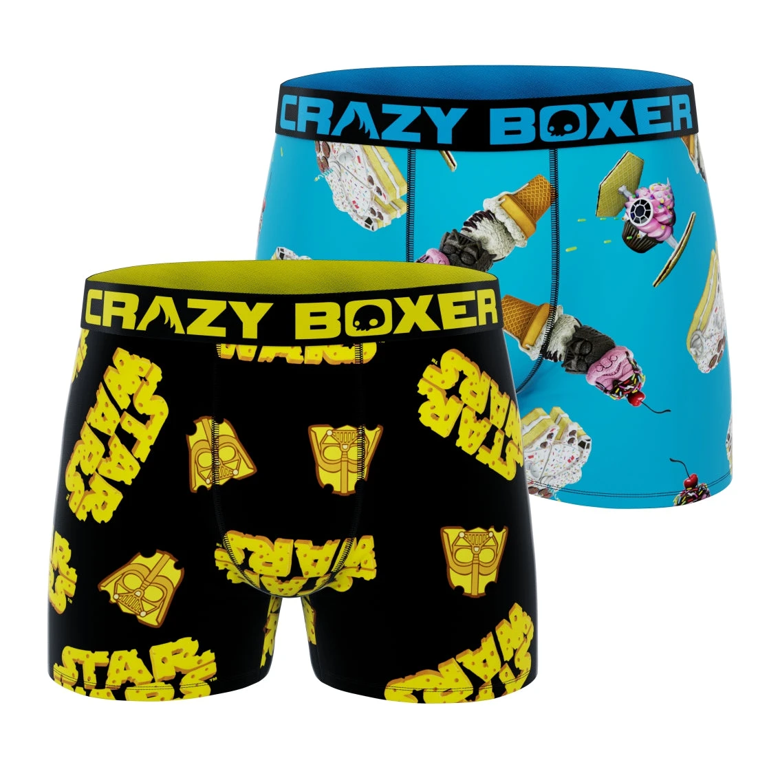CRAZYBOXER Star Wars Ice Cream Desert Men's Boxer Briefs (2 Pack) 3 CRAZYBOXER Star Wars Ice Cream Desert Men's Boxer Briefs (2 Pack)