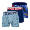 CRAZYBOXER Star Wars Blue Men's Boxer Briefs (Pack 3) 1 CRAZYBOXER Star Wars Blue Men's Boxer Briefs (Pack 3) -Crazyboxer Sales Store CBSTW0104X3A1 1
