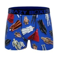 CRAZYBOXER Star Wars Blue Men's Boxer Briefs (Pack 3) -Crazyboxer Sales Store CBSTW0104X3A1 4