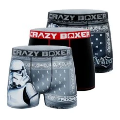 CRAZYBOXER Star Wars Darth Vader Men's Boxer Briefs (3 Pack)