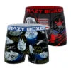 CRAZYBOXER Star Wars Darth Vader Millenium Falcon Men's Boxer Briefs (2 Pack) -Crazyboxer Sales Store CBSW101X2A4 1