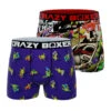 CRAZYBOXER Ninja Turtles Skateboard & Medley Men's Boxer Briefs (2 Pack) -Crazyboxer Sales Store CBTMN0103X2B1 1