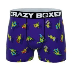 CRAZYBOXER Ninja Turtles Green Power Skateboard Men's Boxer Briefs (2 Pack) 8 CRAZYBOXER Ninja Turtles Green Power Skateboard Men's Boxer Briefs (2 Pack) -Crazyboxer Sales Store CBTMN0103X2C2 4