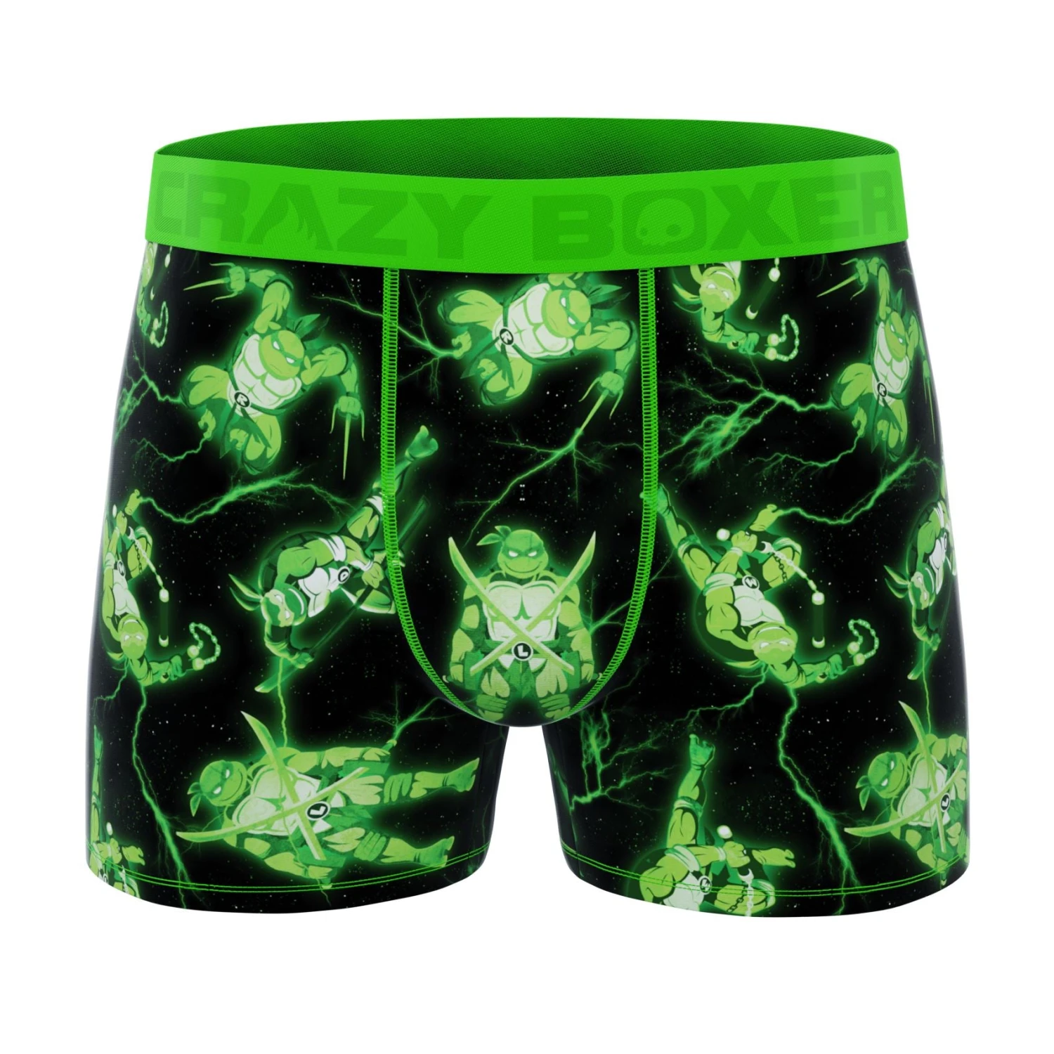 CRAZYBOXER Ninja Turtles Green Power Skateboard Men's Boxer Briefs (2 Pack) 6 CRAZYBOXER Ninja Turtles Green Power Skateboard Men's Boxer Briefs (2 Pack) - Image 4