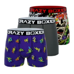 CRAZYBOXER Ninja Turtles Medley Men's Boxer Briefs (3 Pack)