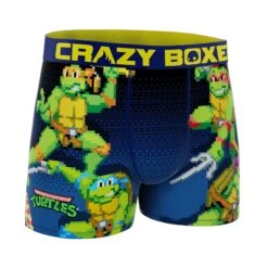 CRAZYBOXER Ninja Turtles 8bit Men's Boxer Briefs (Creative Packaging) -Crazyboxer Sales Store CBTMN0105PIXEN 3