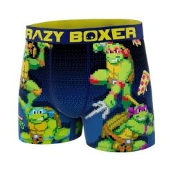 CRAZYBOXER Ninja Turtles 8bit Men's Boxer Briefs (Creative Packaging) -Crazyboxer Sales Store CBTMN0105PIXEN 4