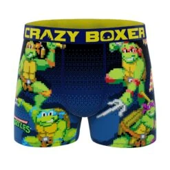 CRAZYBOXER Ninja Turtles In Time Men's Boxer Briefs (Pack 2) -Crazyboxer Sales Store CBTMN0105X2A2 4