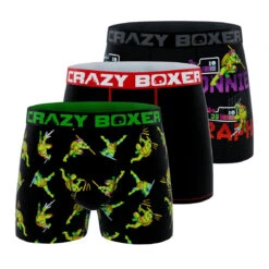 CRAZYBOXER Ninja Turtles Pixel Men's Boxer Briefs (Pack 3)