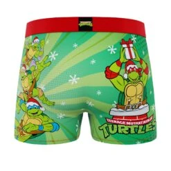 CRAZYBOXER Ninja Turtles Santa Turtles Men's Boxer Briefs -Crazyboxer Sales Store CBTMN01NOEL 1