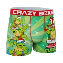 CRAZYBOXER Ninja Turtles Santa Turtles Men's Boxer Briefs -Crazyboxer Sales Store CBTMN01NOEL 3