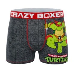 CRAZYBOXER Ninja Turtles Raphael Men's Boxer Briefs (Creative Packaging) -Crazyboxer Sales Store CBTMN01RAPHN 1