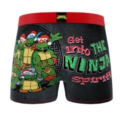 CRAZYBOXER Ninja Turtles XMAS Men's Boxer Briefs (3 Pack) -Crazyboxer Sales Store CBTMNT0101X3A1 9