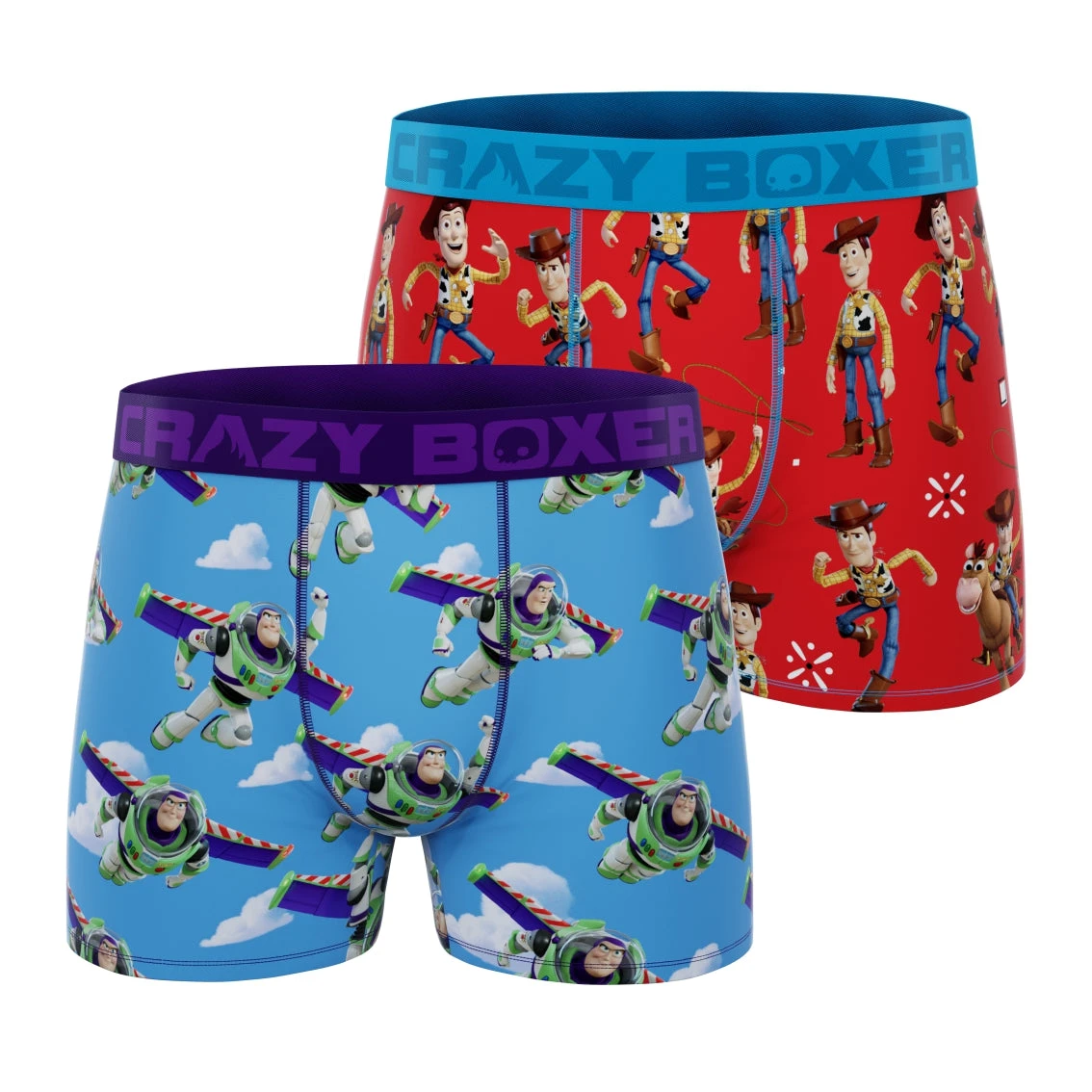 CRAZYBOXER Disney Toy Story Woody + Lighting Buzz Men's Boxer Briefs (2 Pack) 3 CRAZYBOXER Disney Toy Story Woody + Lighting Buzz Men's Boxer Briefs (2 Pack)