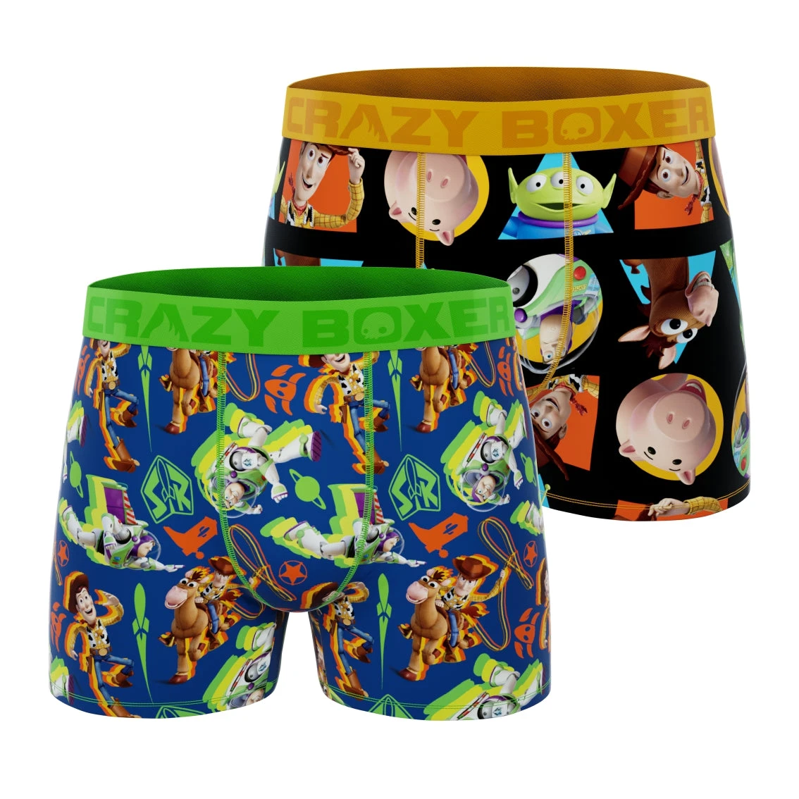 CRAZYBOXER Disney Toy Story Group + Aliens Men's Boxer Briefs (2 Pack) 3 CRAZYBOXER Disney Toy Story Group + Aliens Men's Boxer Briefs (2 Pack)