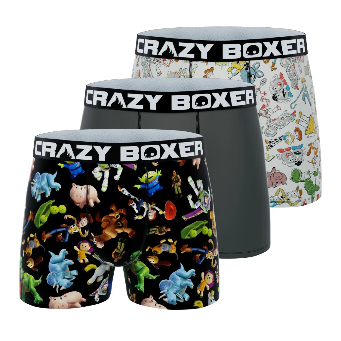 CRAZYBOXER Toy Story All Characters Men's Boxer Briefs (3 Pack) 3 CRAZYBOXER Toy Story All Characters Men's Boxer Briefs (3 Pack)