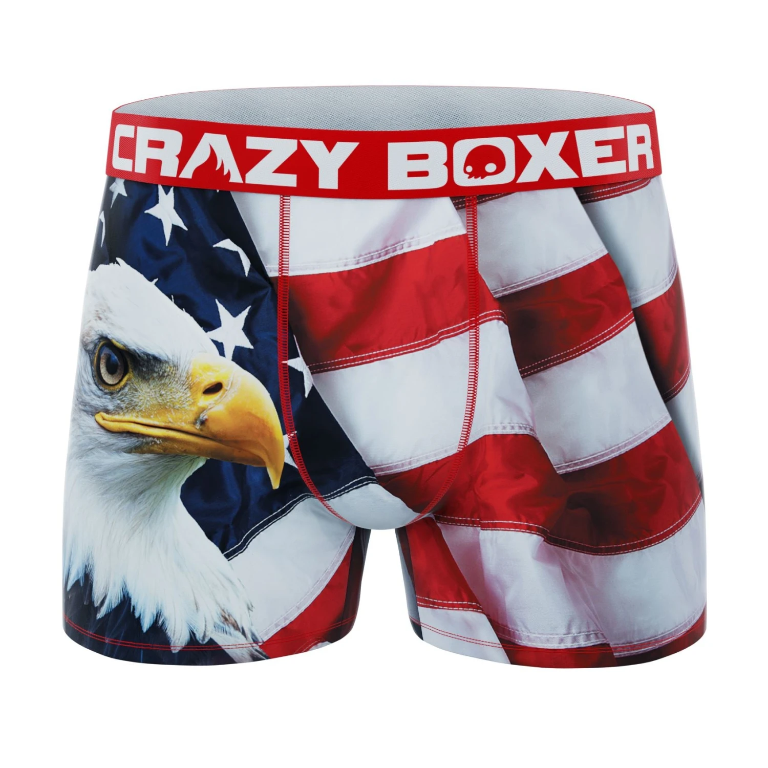 CRAZYBOXER Eagle Red Cash Men's Boxer Briefs (3 Pack) 4 CRAZYBOXER Eagle Red Cash Men's Boxer Briefs (3 Pack) - Image 2