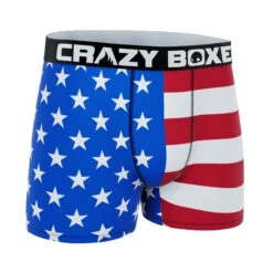 CRAZYBOXER USA Flag Men's Boxer Briefs -Crazyboxer Sales Store CBUSA01FLA1 3