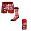 CRAZYBOXER Mountain Dew Code Red Men's Boxer Briefs And Socks (Creative Packaging) -Crazyboxer Sales Store CMDEW01X2A3N 0